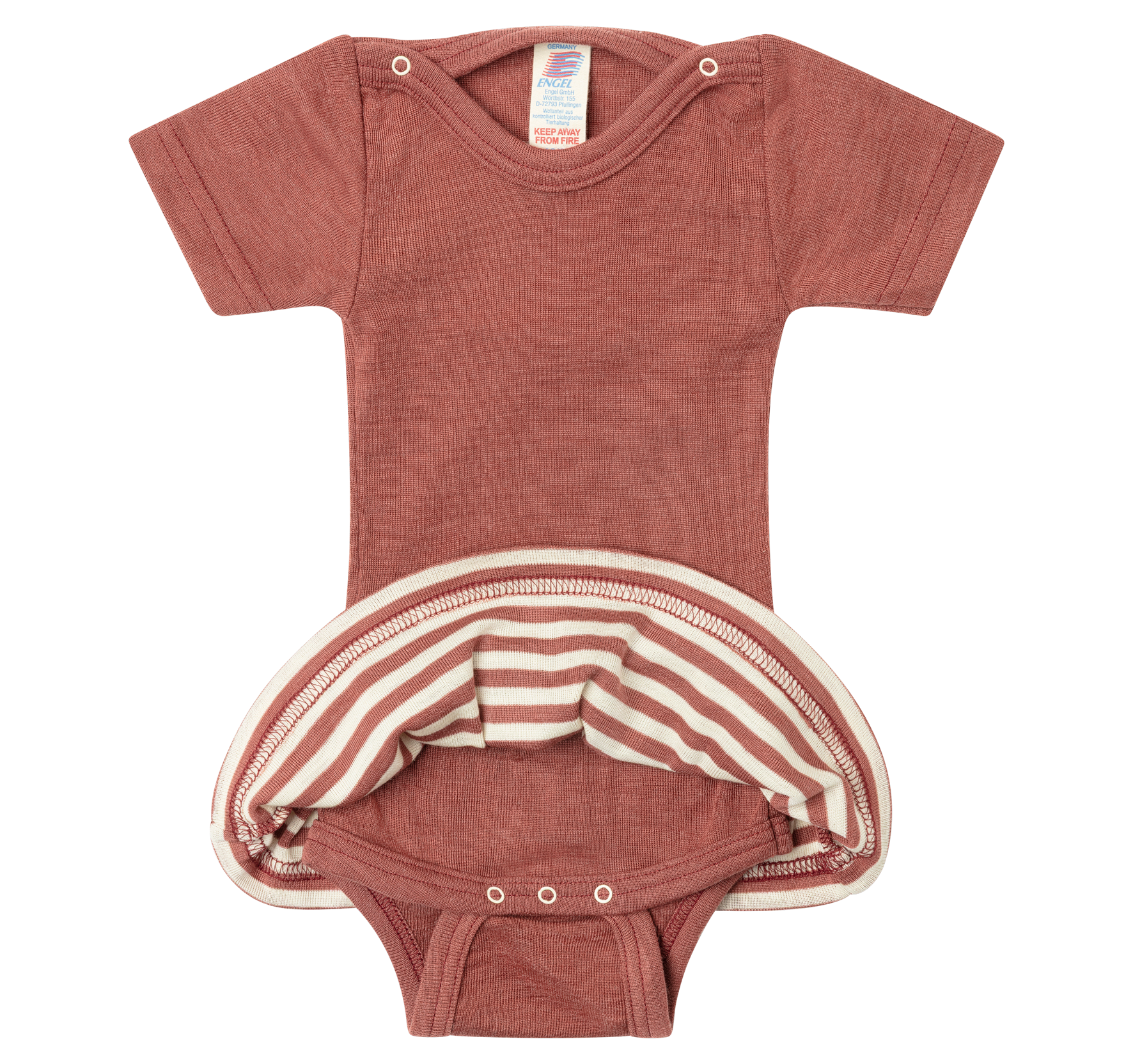 Body kurzarm, mit geringeltem Röckchen Baby, GOTS