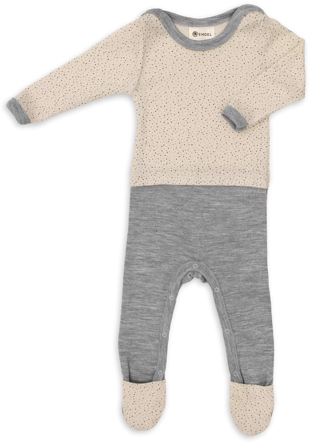 Baby-Overall mit Umschlägen an den Füßen, GOTS