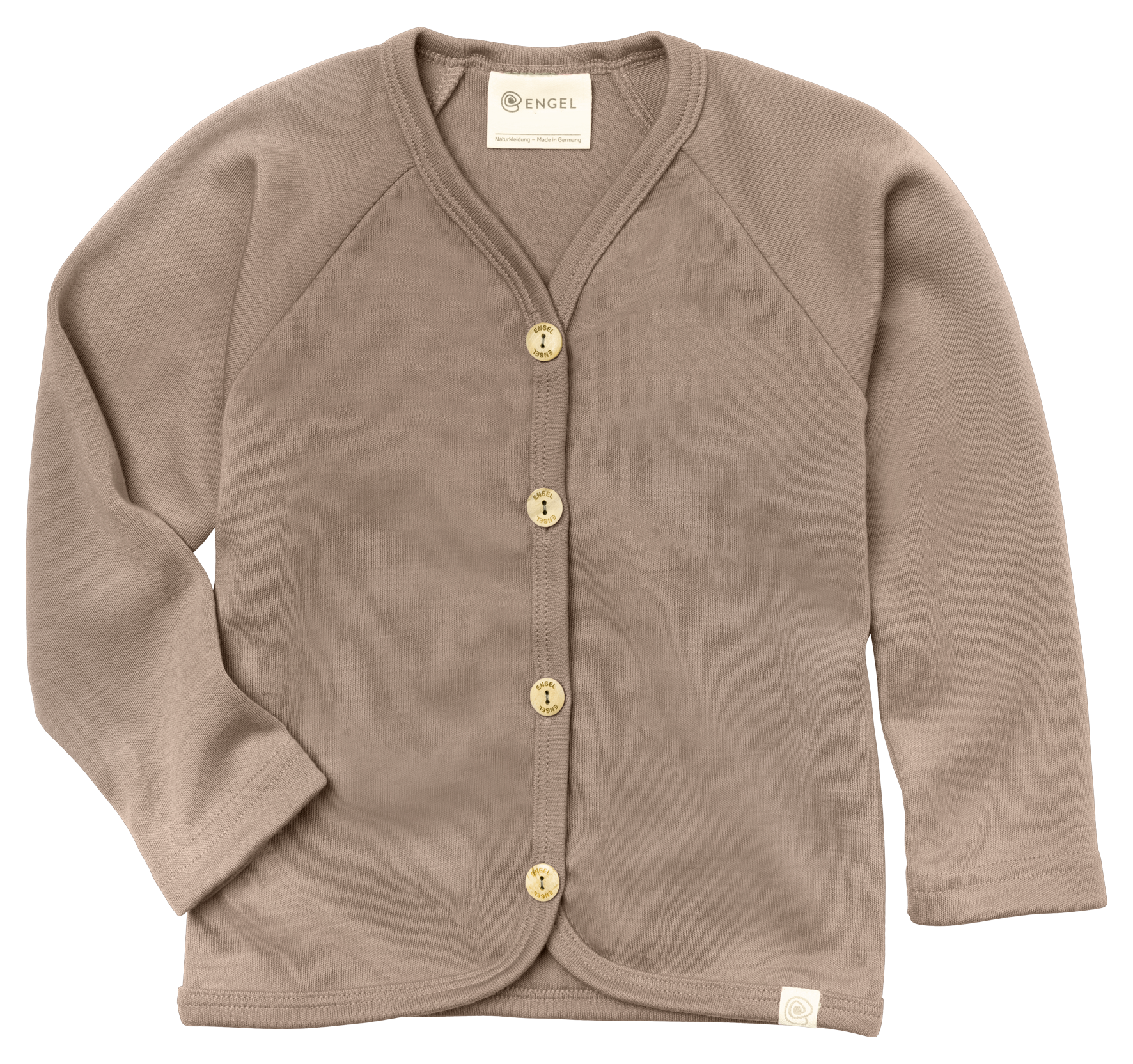 Kinder Cardigan aus Merinowolle & Seide, GOTS