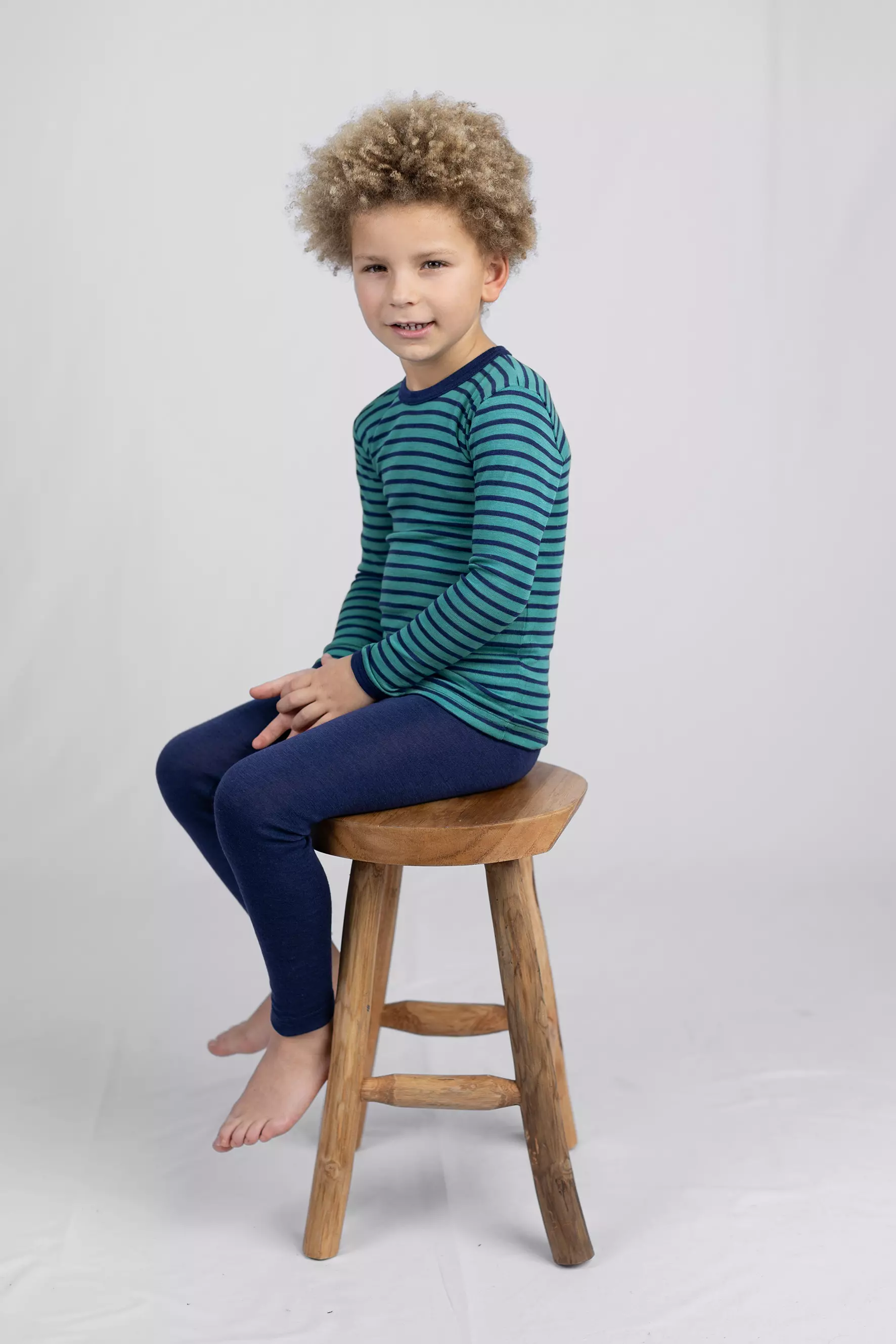 Kids merino wool & silk shirt, long-sleeved, GOTS