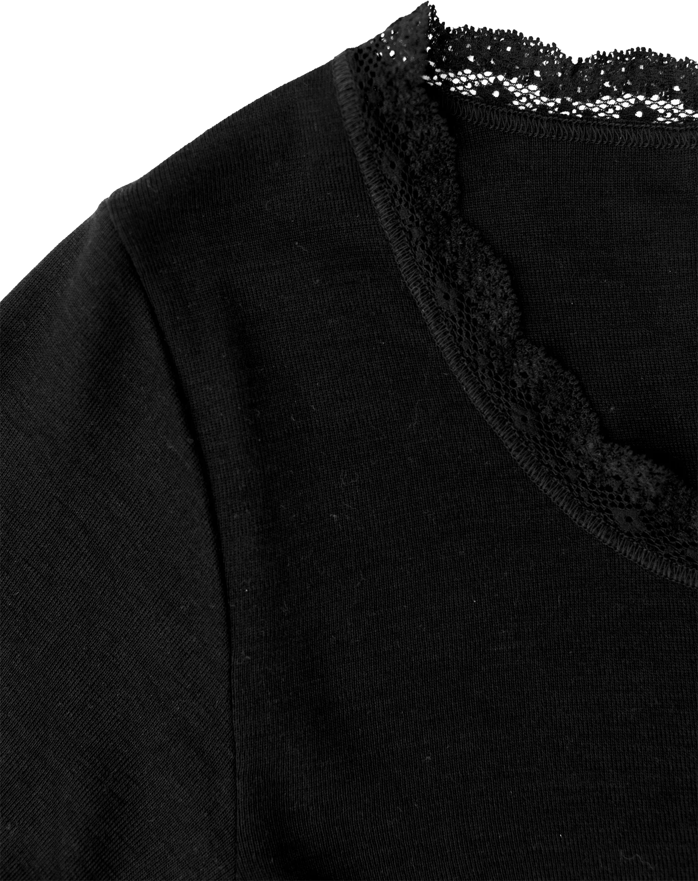 Shirt Damen, mit Spitze