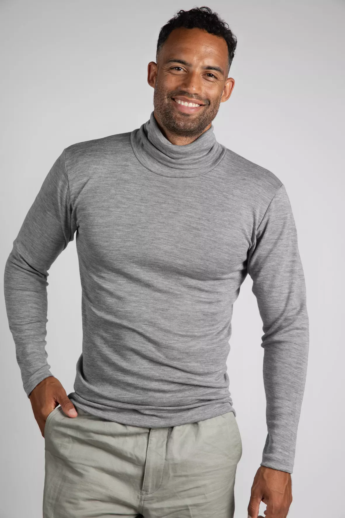 Turtle neck men, GOTS