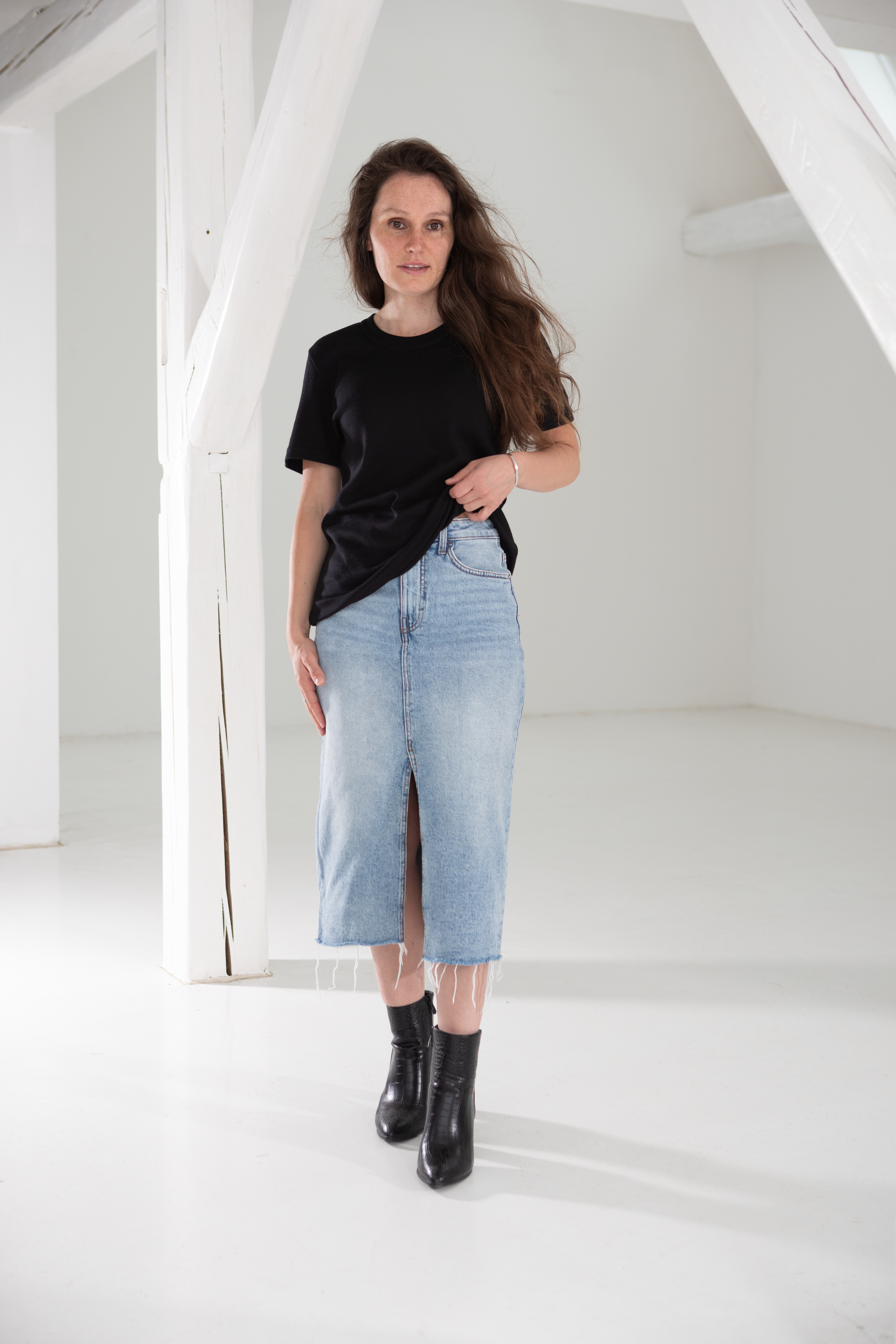 Unisex merino & silk t-shirt, GOTS