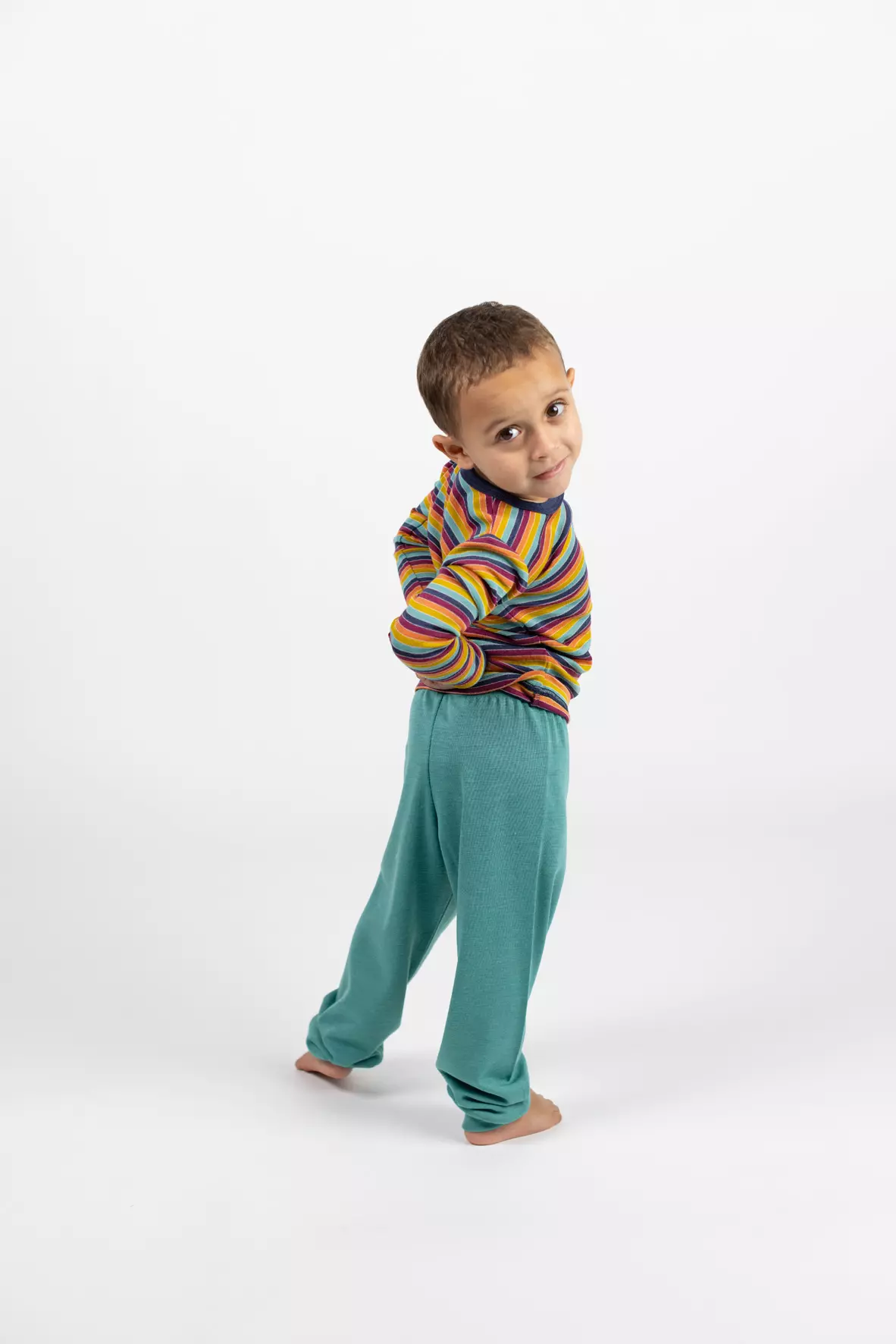 Langarmshirt Kinder aus Merinowolle & Seide, GOTS