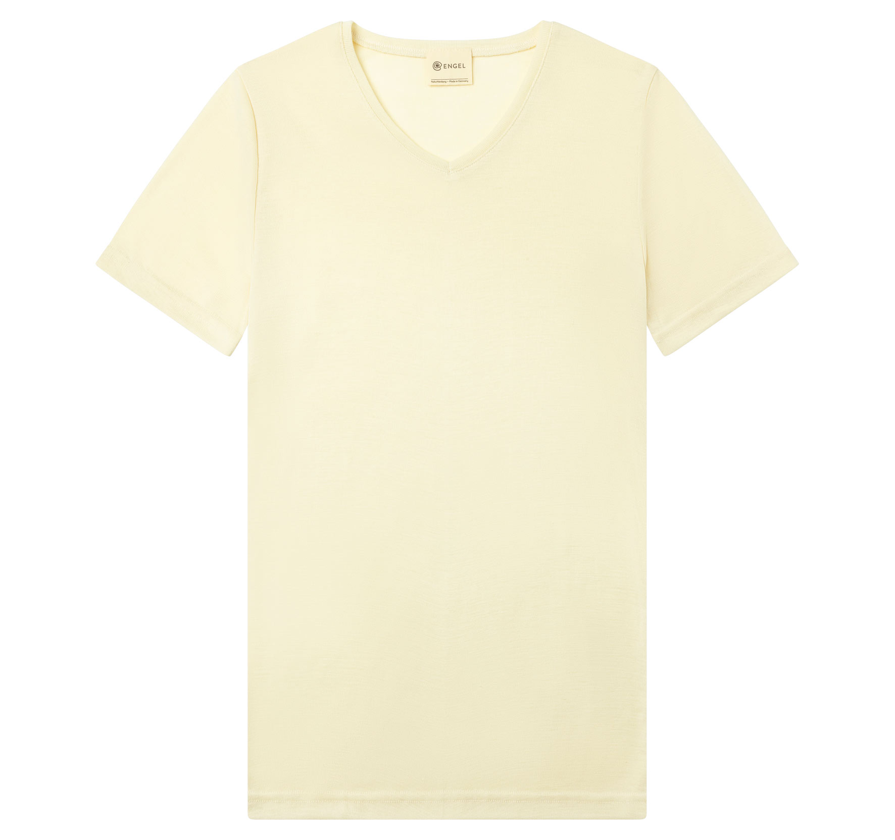 T-Shirt Herren mit V-Ausschnitt aus Merinowolle & Seide, GOTS